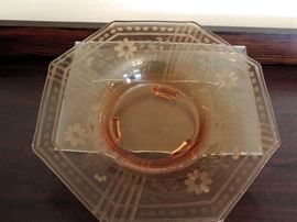 Depression Glass Serving Bowl