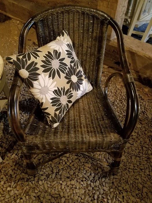 wicker tartan  chair