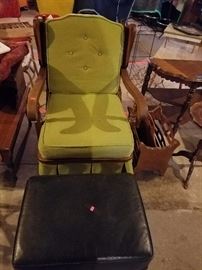foot stool vintage chair