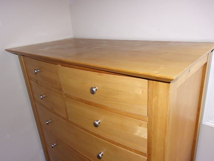 8 drawer chest of drawers blonde similar to Target tv/entertainments set.