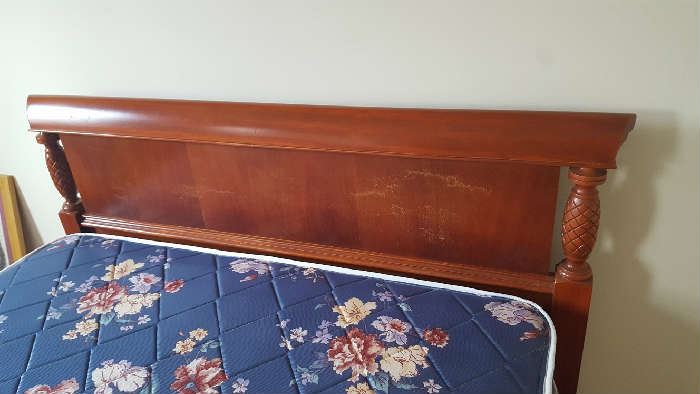 Antique wood bedframe   $125