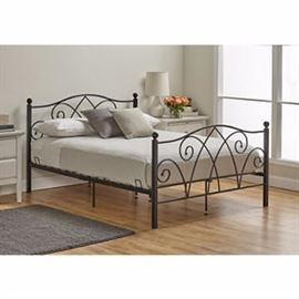 Alcove Black Rod Iron Style King Size Bed Frame