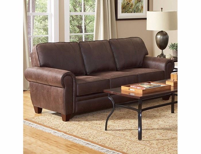 Florence Tri Tone Leather Couch