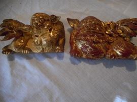 Foo Dogs Chinese Marriage Bed adornment