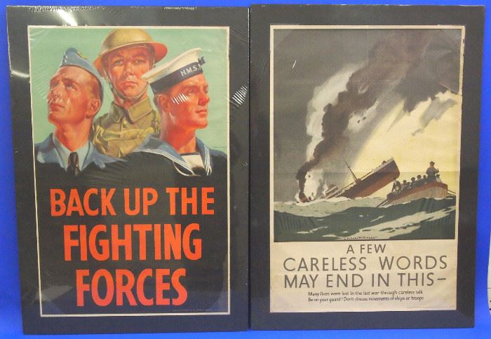 British, WWII posters printed by J. Weiner Ltd. and Greycaine Ltd.