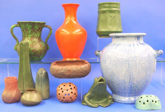  Weller, Van Briggle, Fulper and Hampshire art pottery