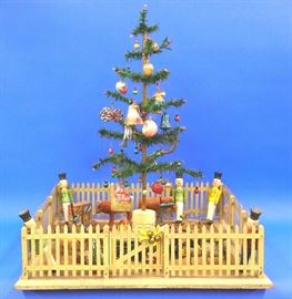 Feather tree and toys