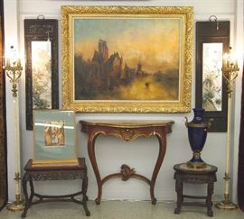 Asian tables, large oil on canvas