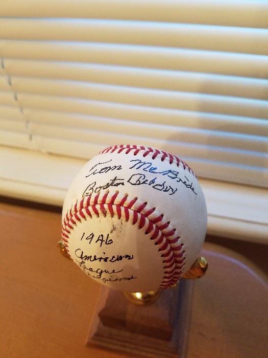 Tom McBride autographed baseball 
