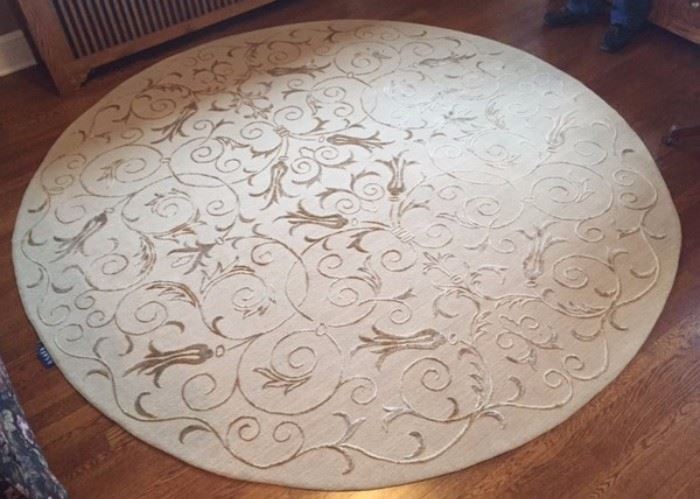 Round 8 ft Rug - Two Toned 