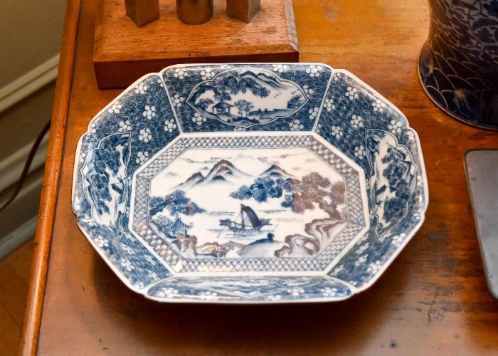 Blue & White Japanese Porcelain Bowl