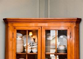 Antique Corner Display Hutch