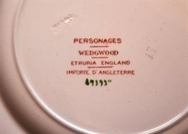 Wedgwood Dessert Plates (White, Red & Green)
