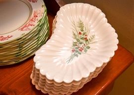 Fine China Bone Plates (White, Red & Green)