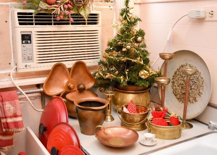 Copper, Brass, & Stoneware, Christmas Decor