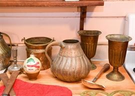 Vintage Plated Pieces (Goblets, Pail, Mug)