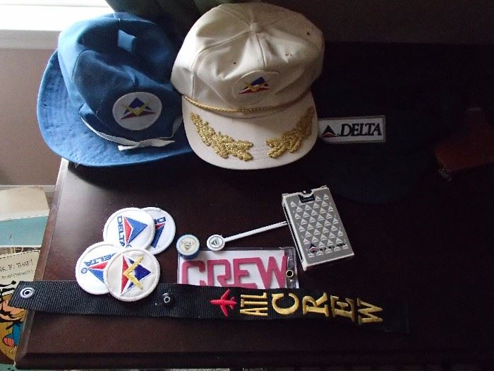 Delta Memorabilia. Also available will be buttons, pilot uniform with hat, pilot logs, and flight manuals