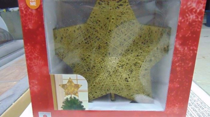 12.5" LED gold star tree topper