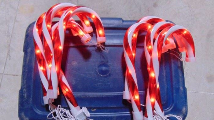 string of candy cane lights