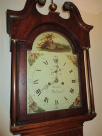 FOULKER BAKEWELL OAK/MAHOGANY LONGCASE ANTIQUE GRANDFATHER CLOCK