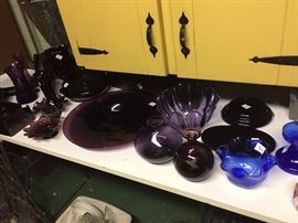 Colorful art glass antique and vintage