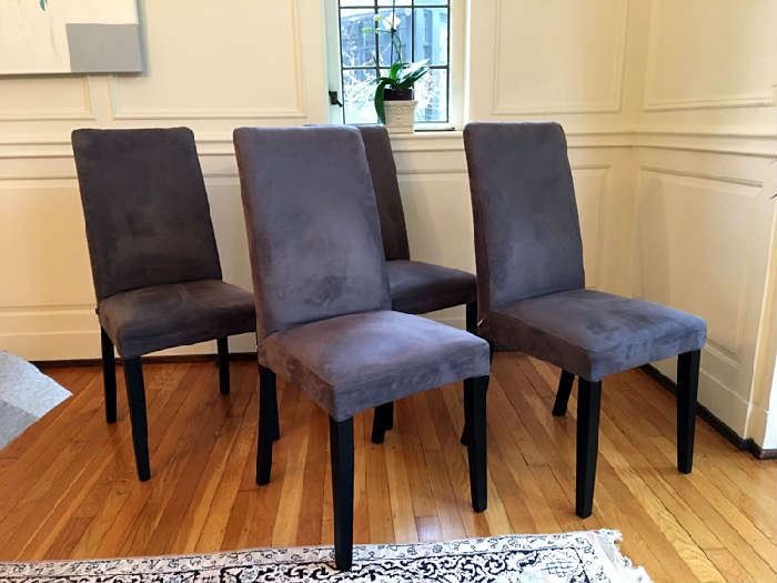 Mid Century Danish, Boconcept slate gray ultra suede dining chairs