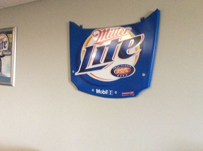 One of several beer signs