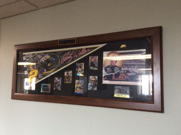 part of a large collection of NASCAR signed pieces many signed by Rusty Wallace