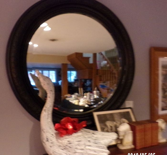 Large Antique mirror and swan