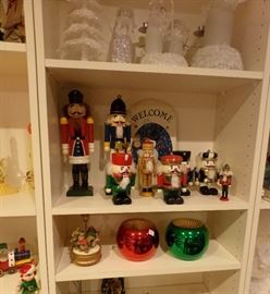 Nutcrackers, candle holders Christmas Angels
