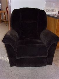 Two dark brown La-z-Boy recliners