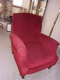 Second set of matching red chairs