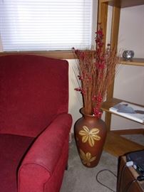 Second set of matching red chairs