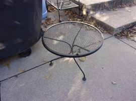 Party on the Patio - Long lasting wrought iron! Two wrought iron tables with 4 spring action chairs and umbrella, two wrought iron glider loveseats, two side wrought iron chairs with two small round wrought iron end tables and wrought iron tea cart