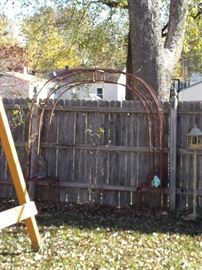 Metal trellis archway!