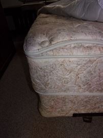 Beautyrest pillowtop Kingsize bed mattress and box springs with frame