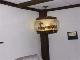 Vintage BUDWEISER Clydesdale Dog Parade Carousel Beer Hanging Light Motion Rotating Sign