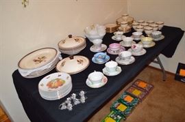 Sets of china, tea cups