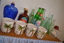 Old glass, new glass, coffee cups