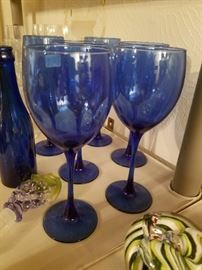 CCobalt wine glasses