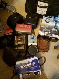 Canon and Olympus camera gear