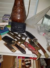 Wow what a knife and weapon collection. Someone’s going to have to tell me the name of that one with all the blades on it