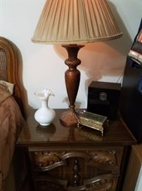 Bedroom suite includes the nightstand table and other accessories in the room