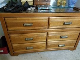 Six drawer bureau of oak