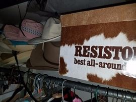 Fantastic collection of hats! Get here early for the best selection