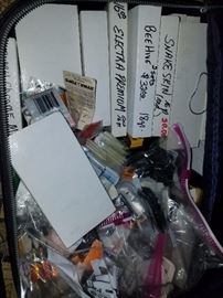 Tons of fabric and natural leathers for sewing and crafting