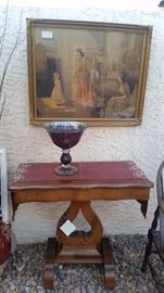  Antique Card/Game Table, Beautiful Victorian Picture