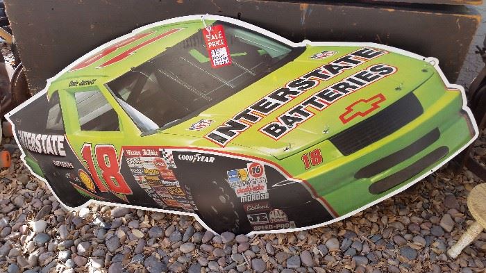 SOLD NASCAR Kyle Busch Interstate Batteries Car Metal Sign