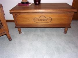 Antique cedar chest & solid wood rocker