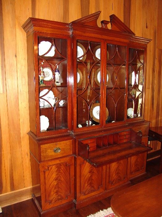Kittenger mahogany secretary showing secretarial compartments